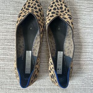 Rothy's Brown and Black Leopard Print Flats